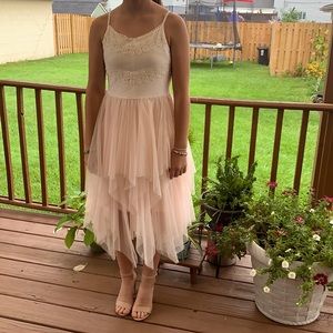 New Gorgeous Girls dress, off white color, size 14-16.